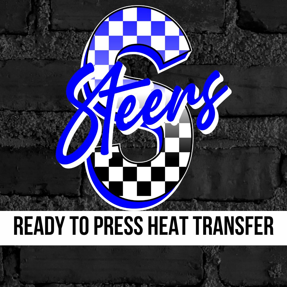 Steers Checkered Letter Transfer