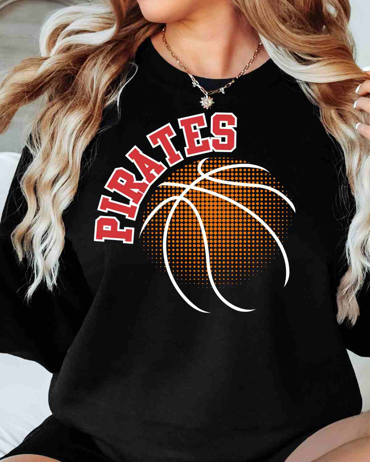 Pirates Basketball Halftone Ball DTF Transfer