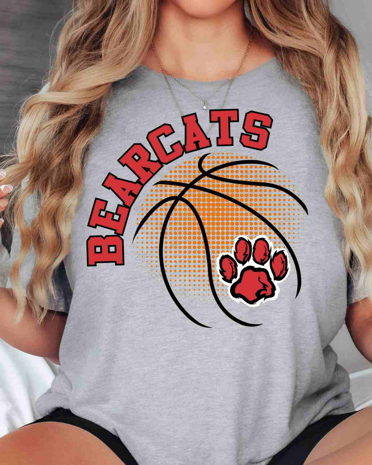 Bearcats Basketball Halftone Ball DTF Transfer