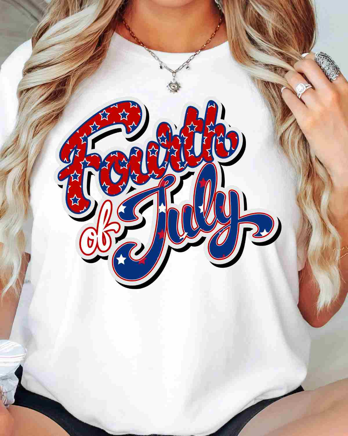 Fourth of July Retro Transfer