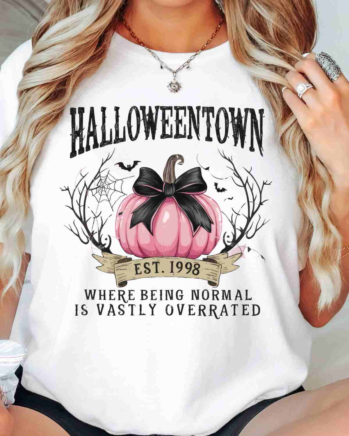 Halloweentown Pink Pumpkin DTF Transfer