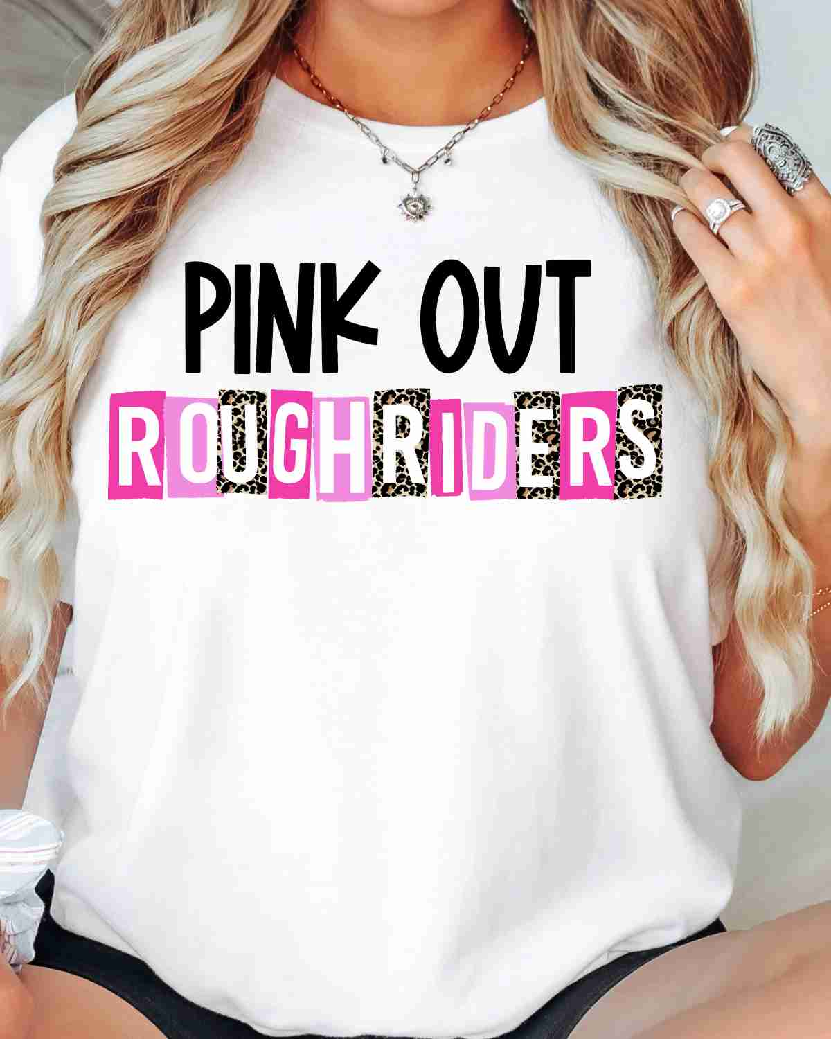 Pink Out Roughriders DTF Transfer