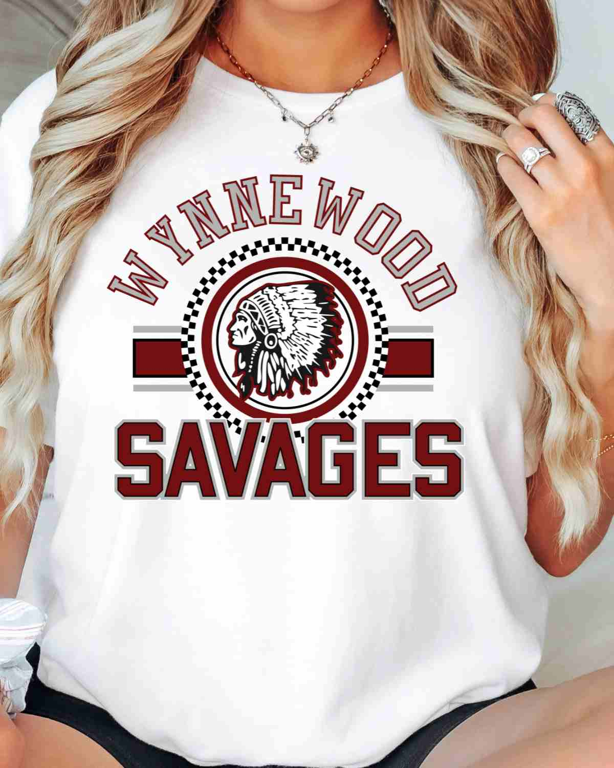 Wynnewood Savages Checkered Logo DTF Transfer