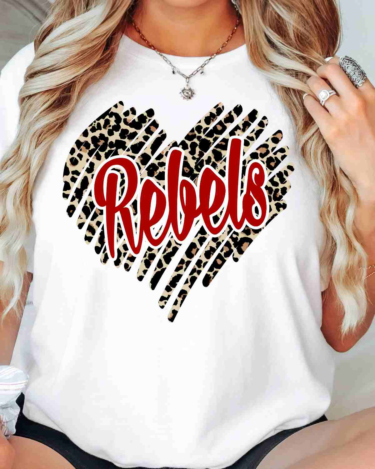 Rebels Scribble Leopard Heart DTF Transfer