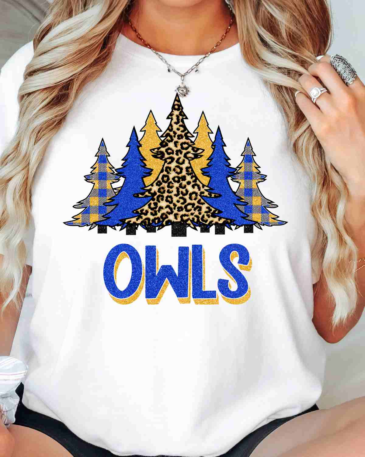 Owls Christmas Trees DTF Transfer