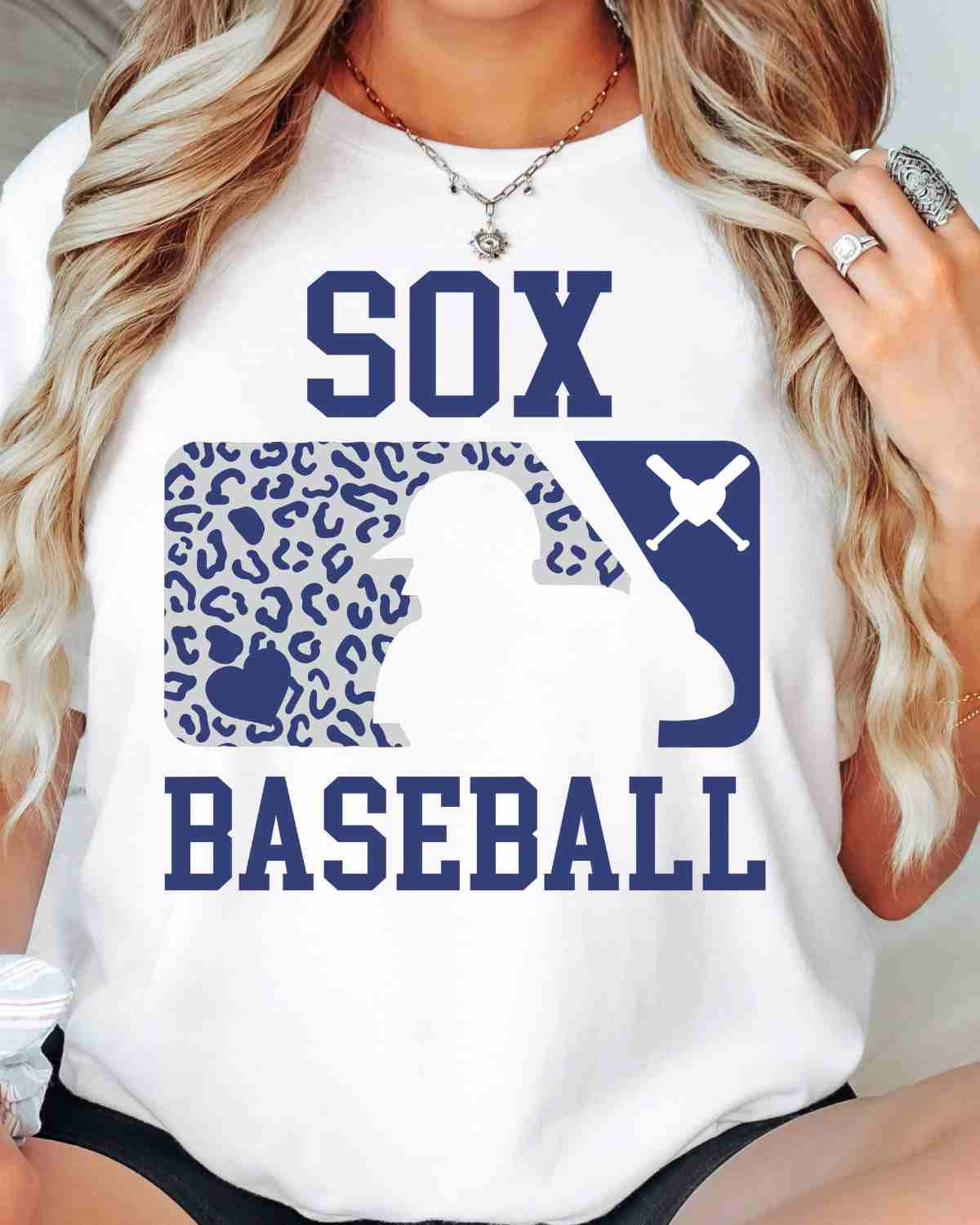 Sox Baseball Leopard Man DTF Transfer