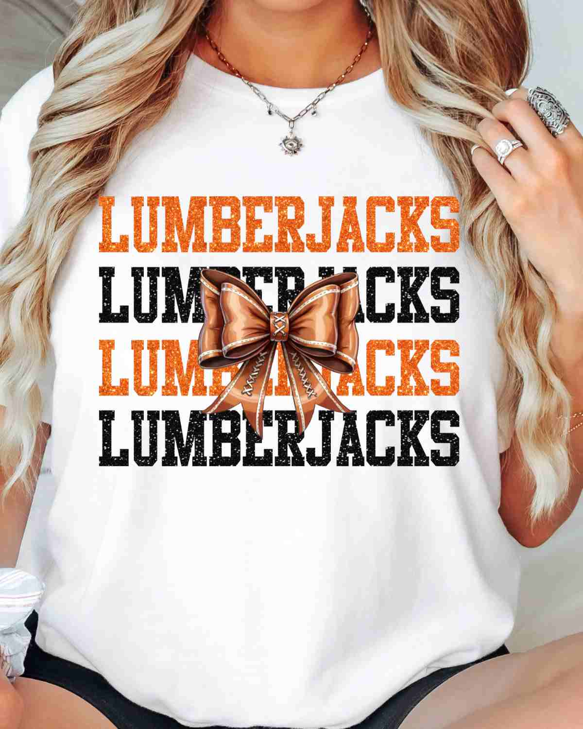 Lumberjacks Repeating Coquette Bow DTF Transfer