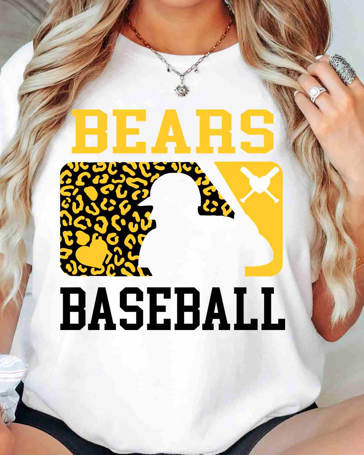 Bears Baseball Leopard Man DTF Transfer