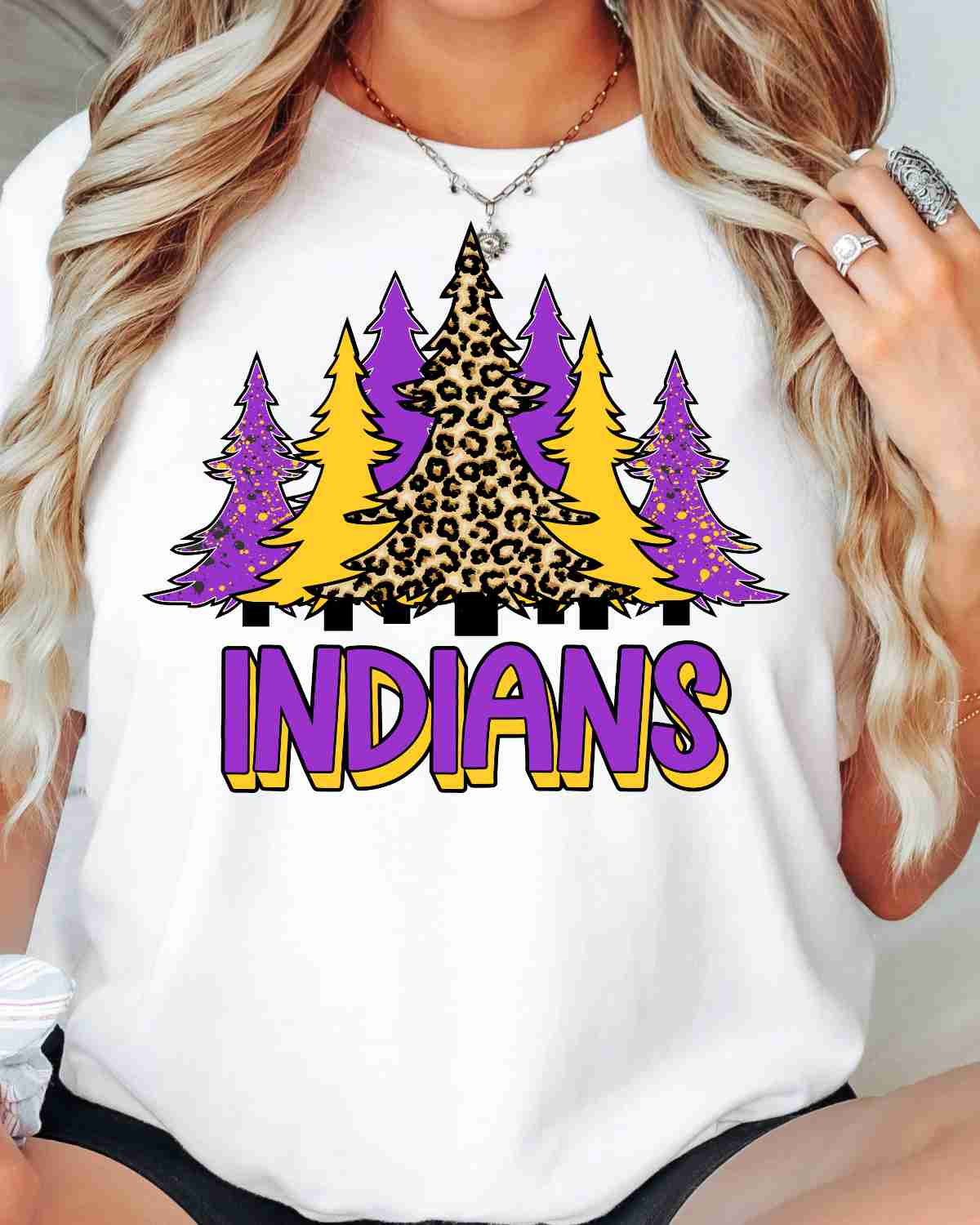 Indians Christmas Trees DTF Transfer