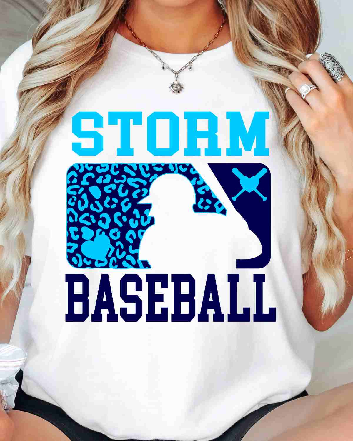 Storm Baseball Leopard Man DTF Transfer