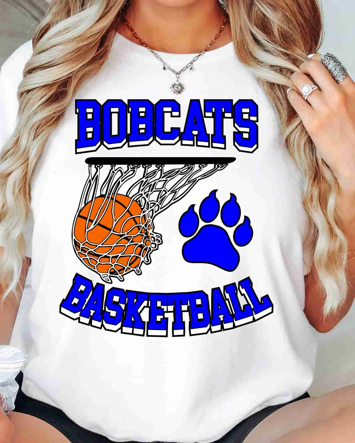 Bobcats Basketball Hoop DTF Transfer