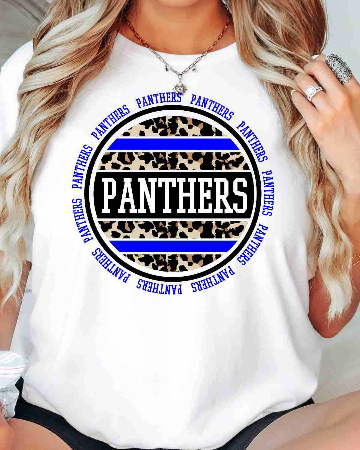 Panthers Leopard Circle DTF Transfer