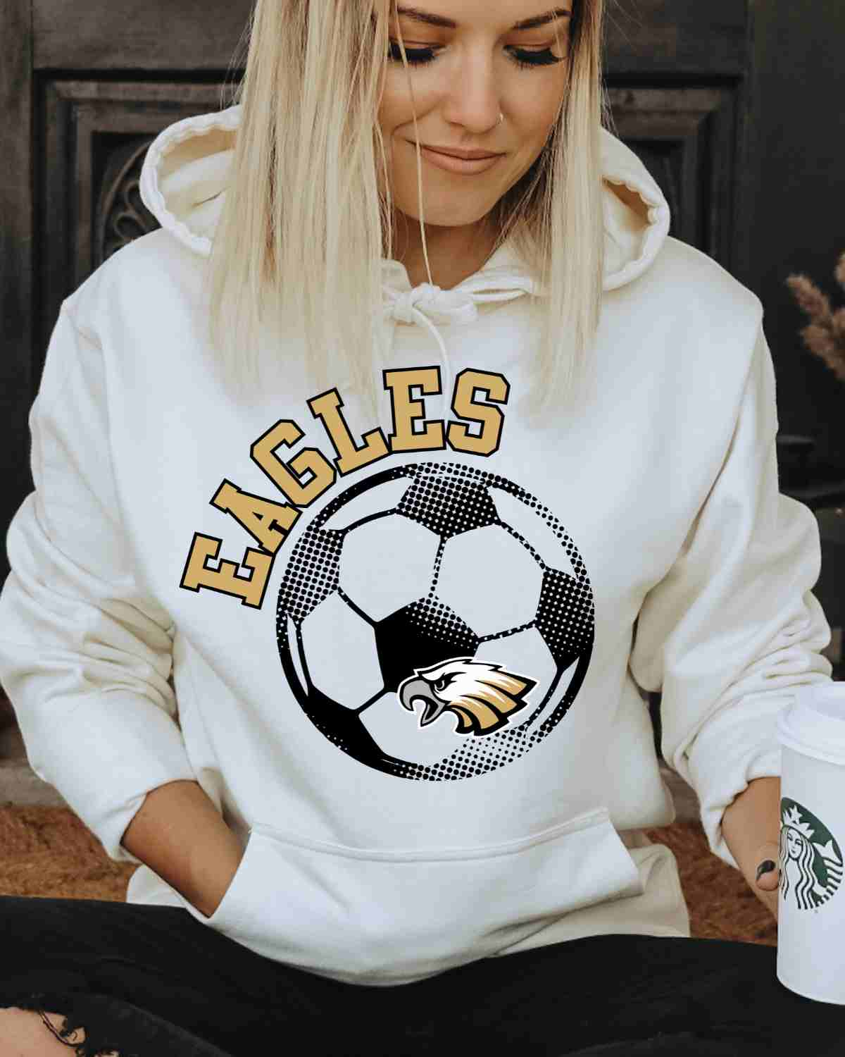 Eagles Soccer Halftone Ball DTF Transfer