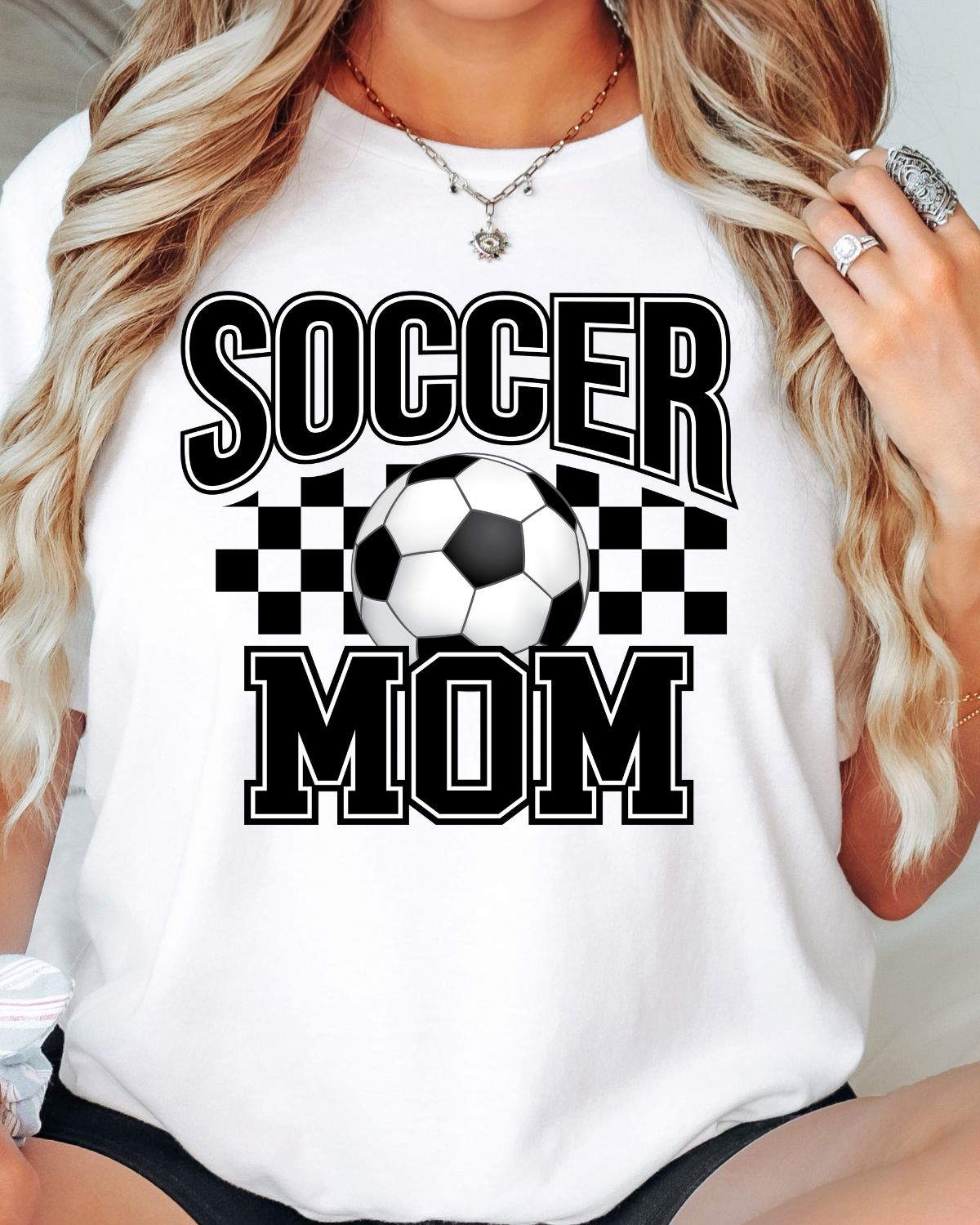 Soccer Mom Checkered Ball DTF Transfer