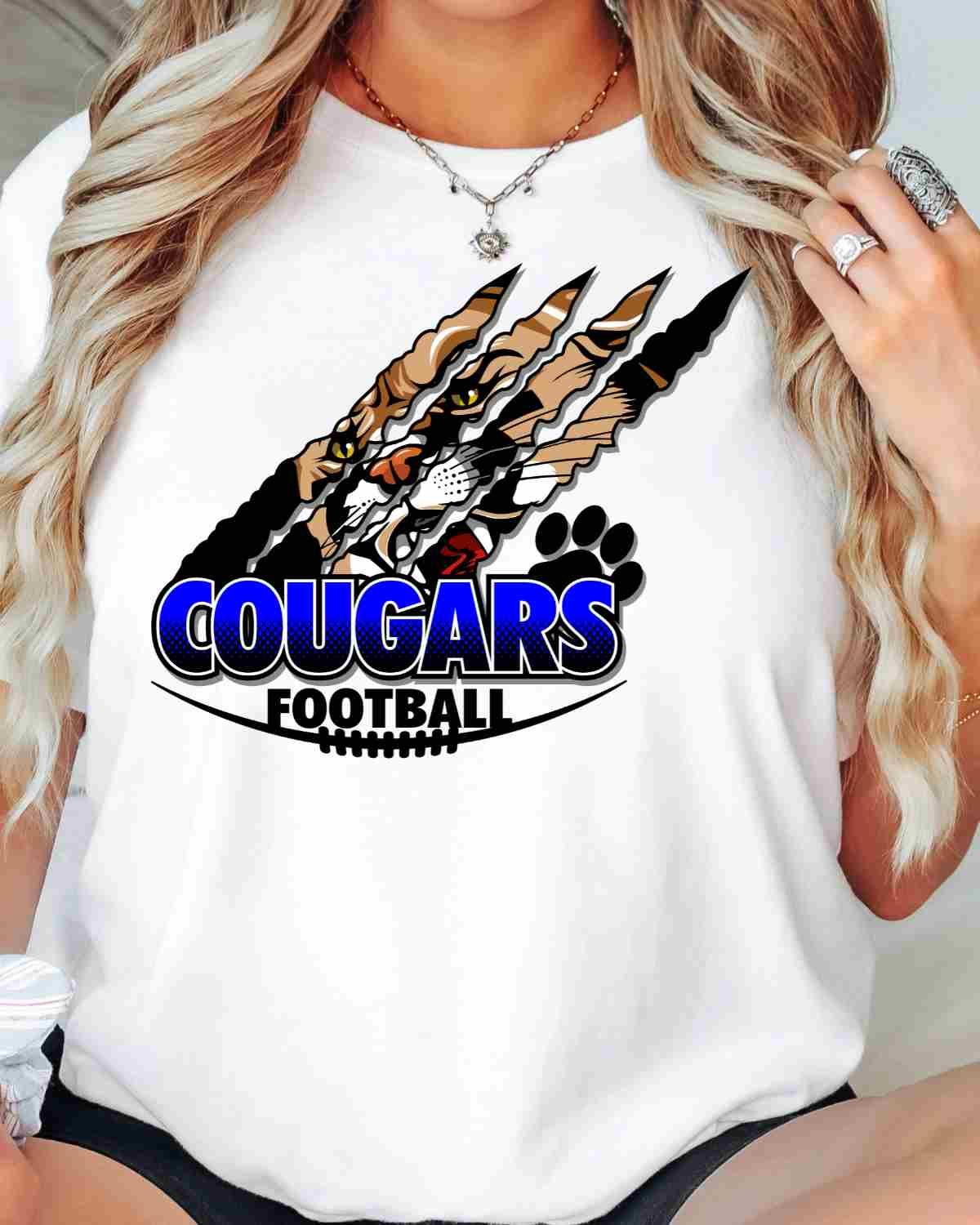 Cougars Football Claw Mark Paw DTF Transfer