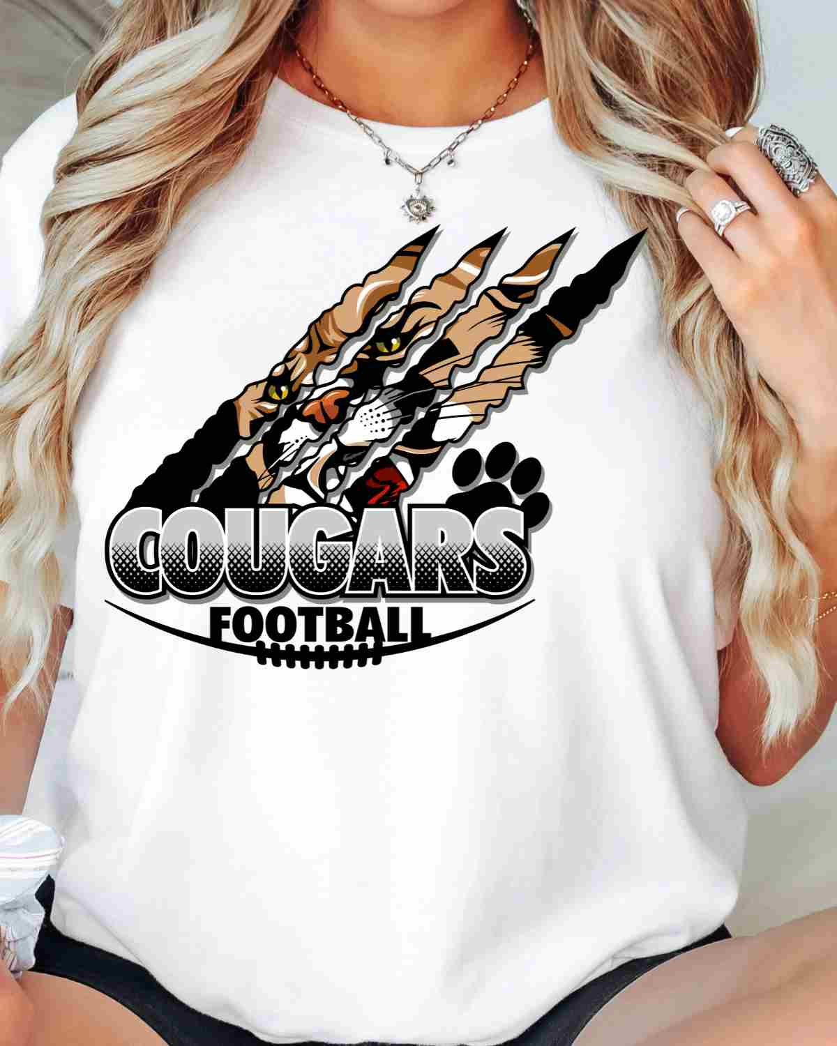 Cougars Football Claw Mark Paw DTF Transfer