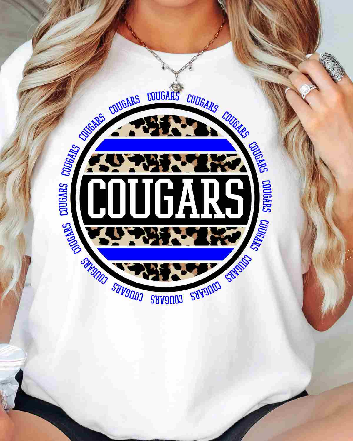 Cougars Leopard Circle DTF Transfer