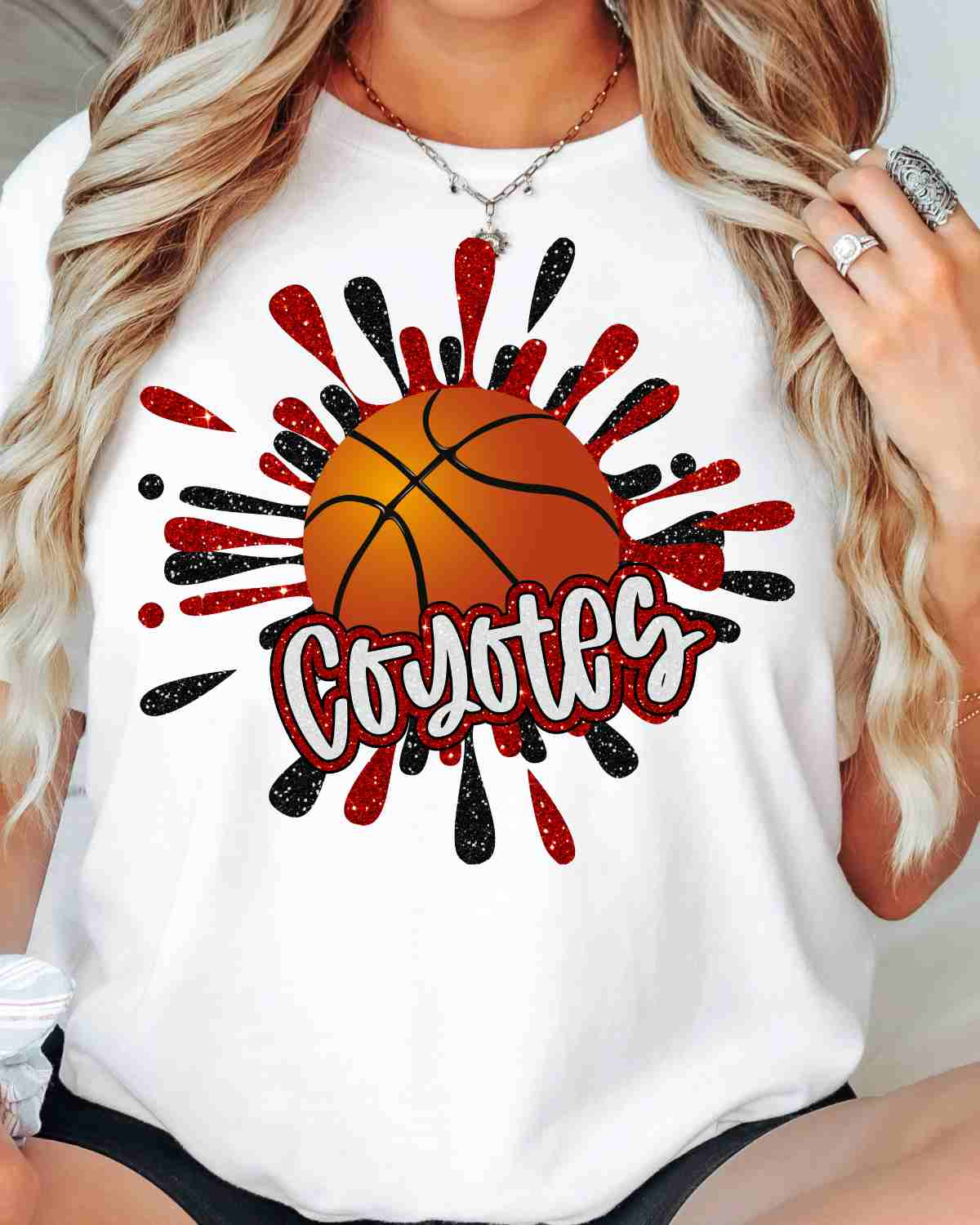 Coyotes Basketball Splatter Transfer