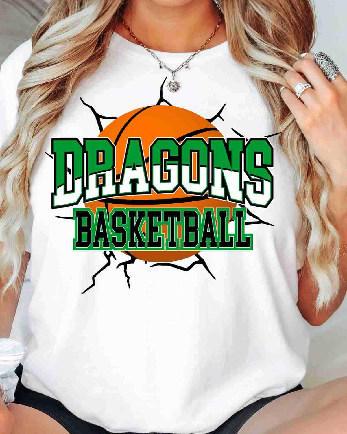 Dragons Basketball Break Through DTF Transfer