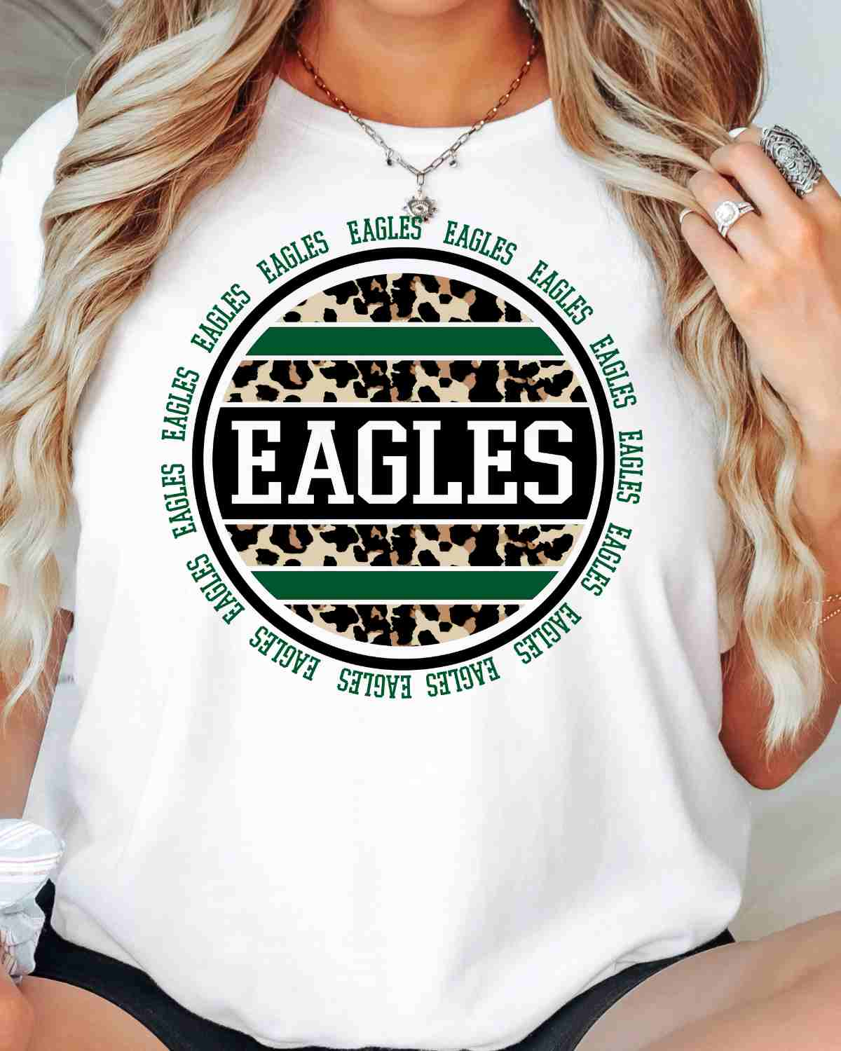 Eagles Leopard Circle DTF Transfer