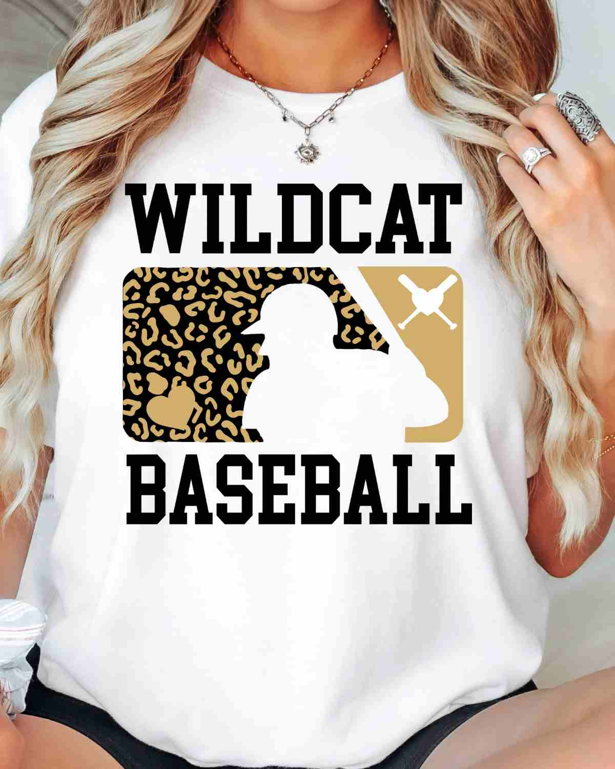 Wildcat Leopard Baseball Man DTF Transfer