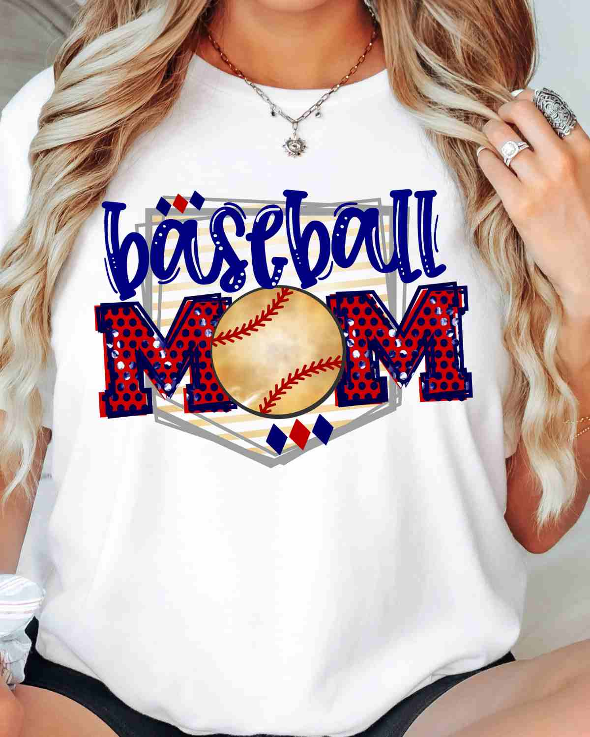 Baseball Mom Home Plate DTF Transfer