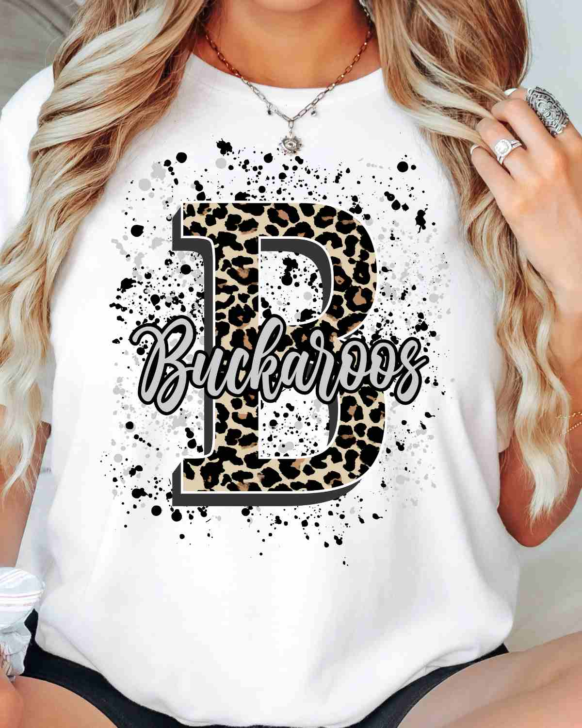 Buckaroos Letter Splatter DTF Transfer