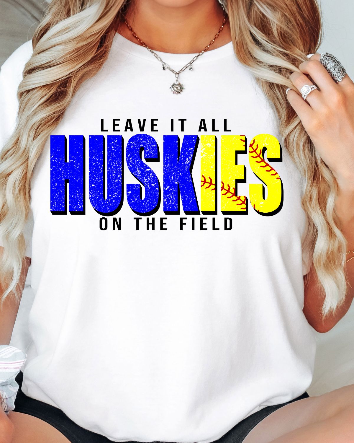 Huskies Softball Leave it on the Field DTF Transfer