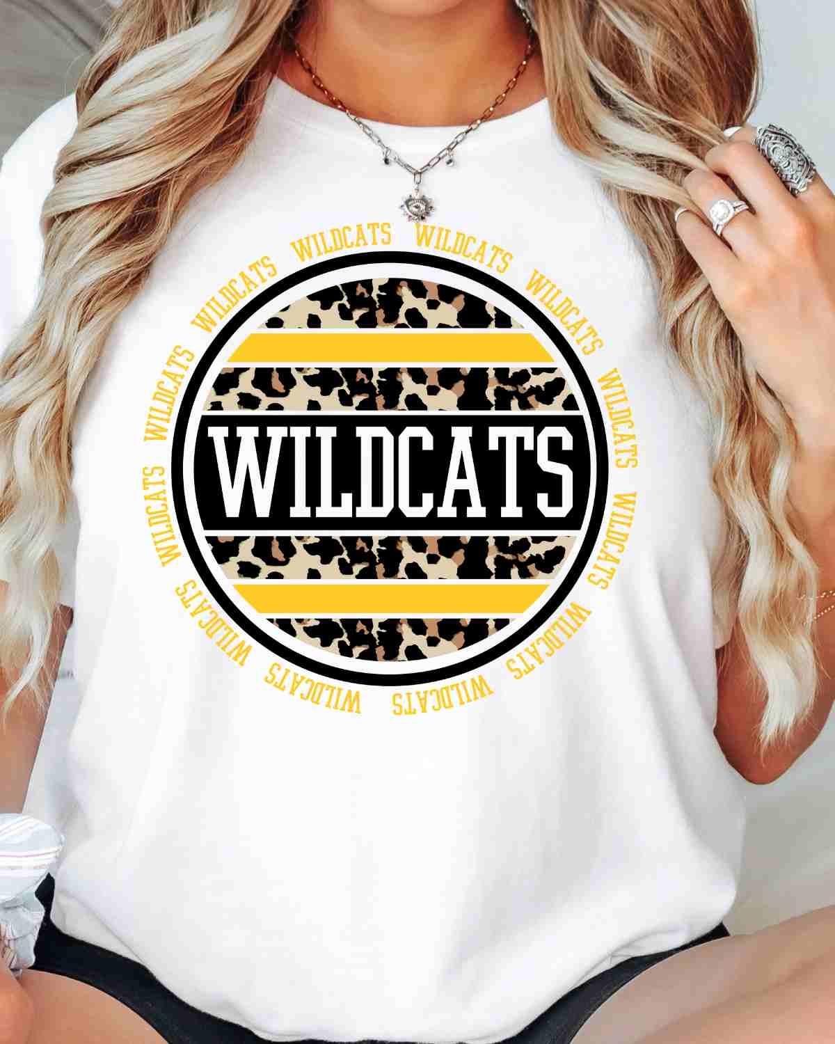 Wildcats Leopard Circle DTF Transfer