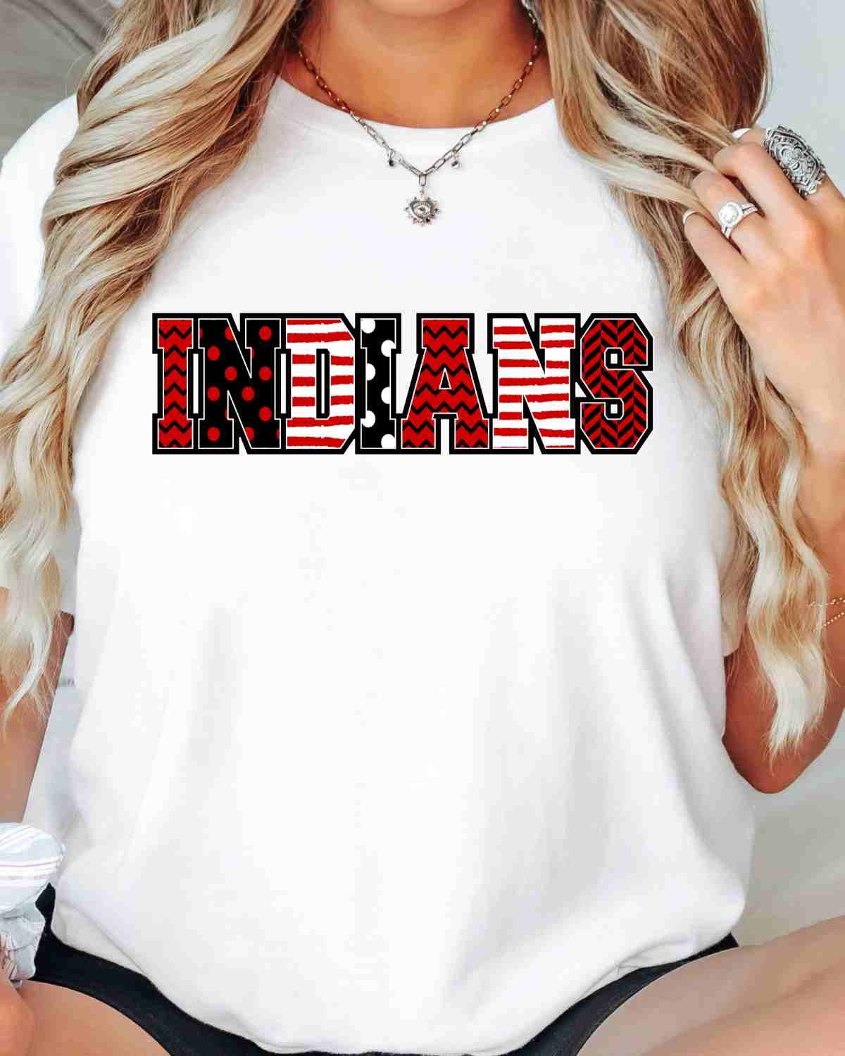 Indians School Mascot Word DTF Transfer