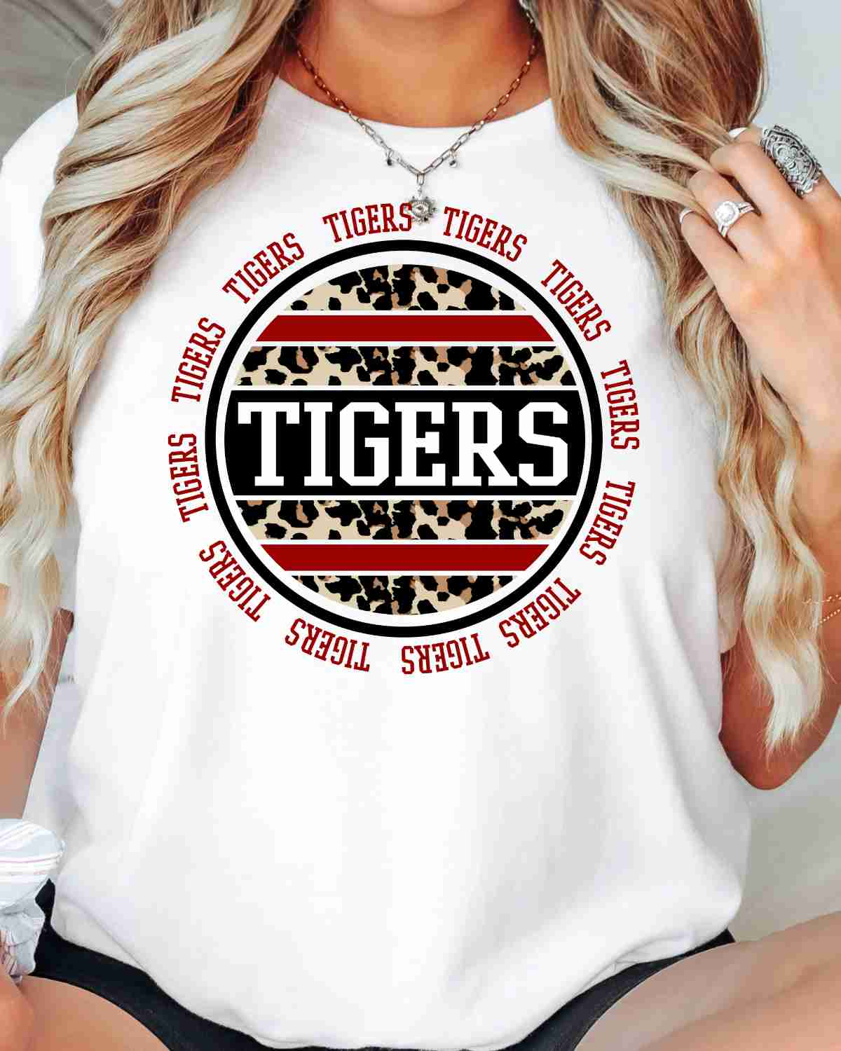 Tigers Leopard Circle DTF Transfer