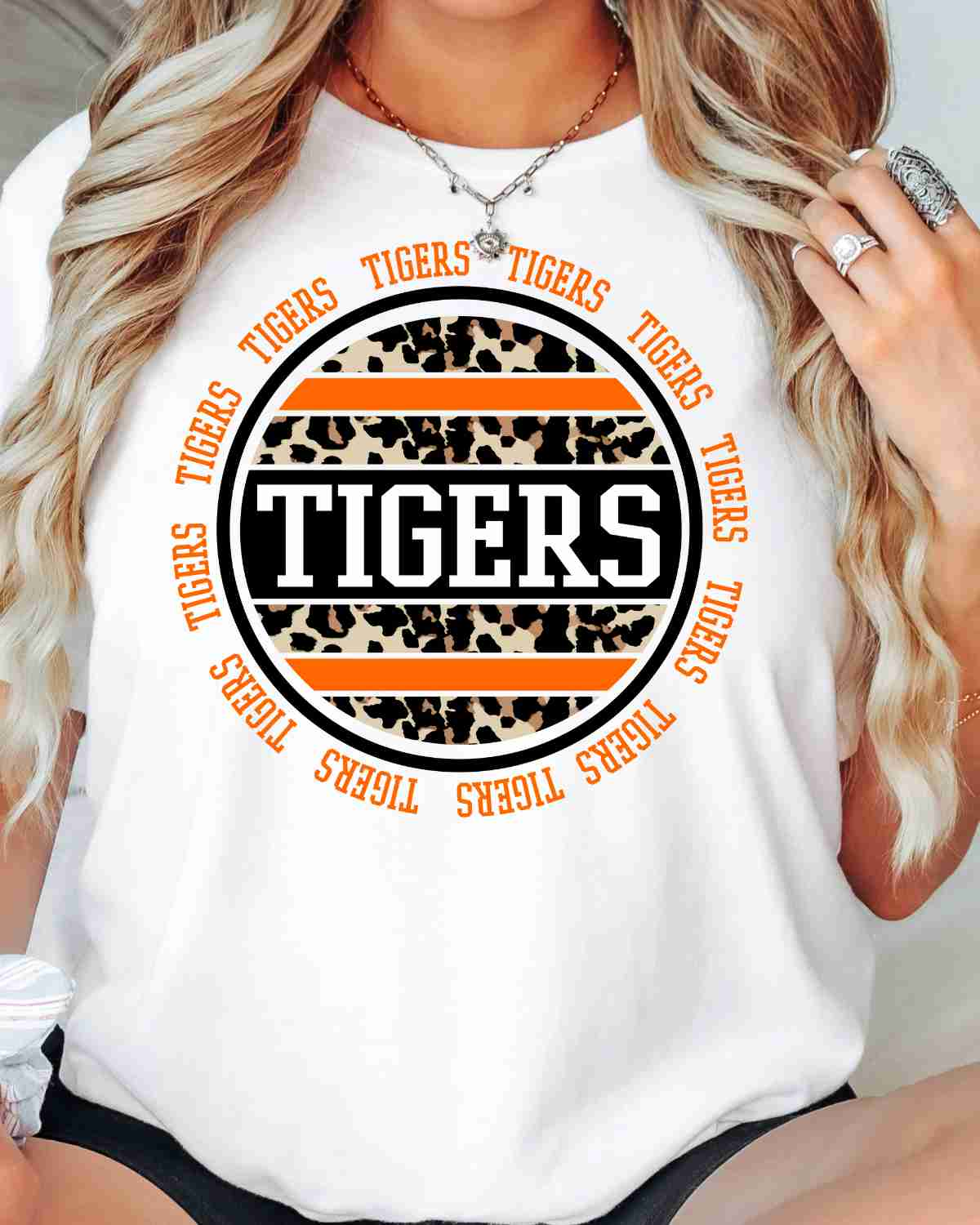 Tigers Leopard Circle DTF Transfer