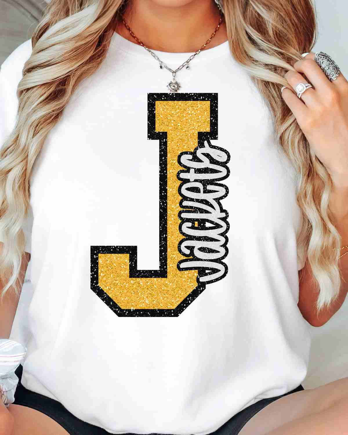 Jackets Glitter Letter DTF Transfer