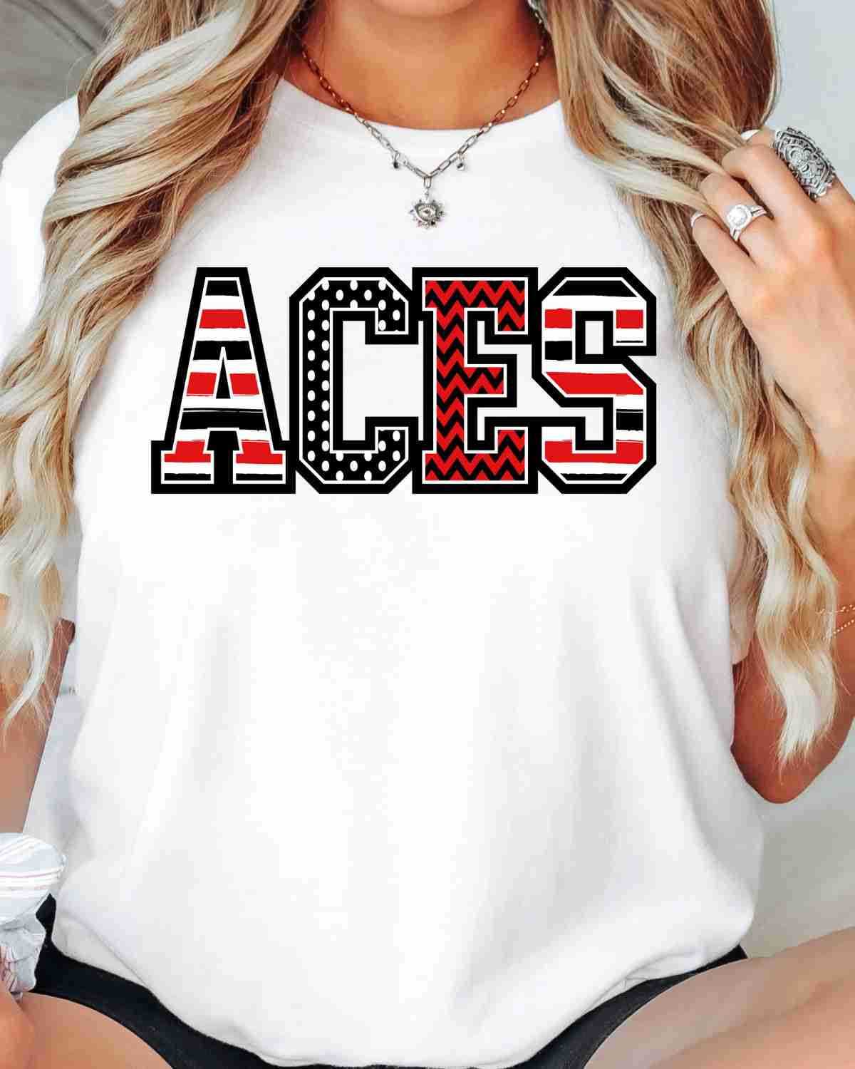 Aces Mascot Word DTF Transfer