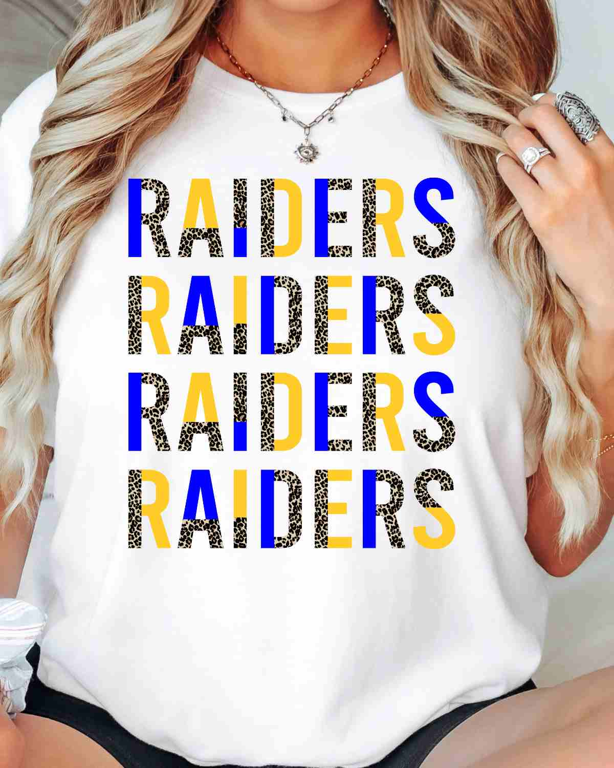 Raiders Repeating Split Lettering DTF Transfer