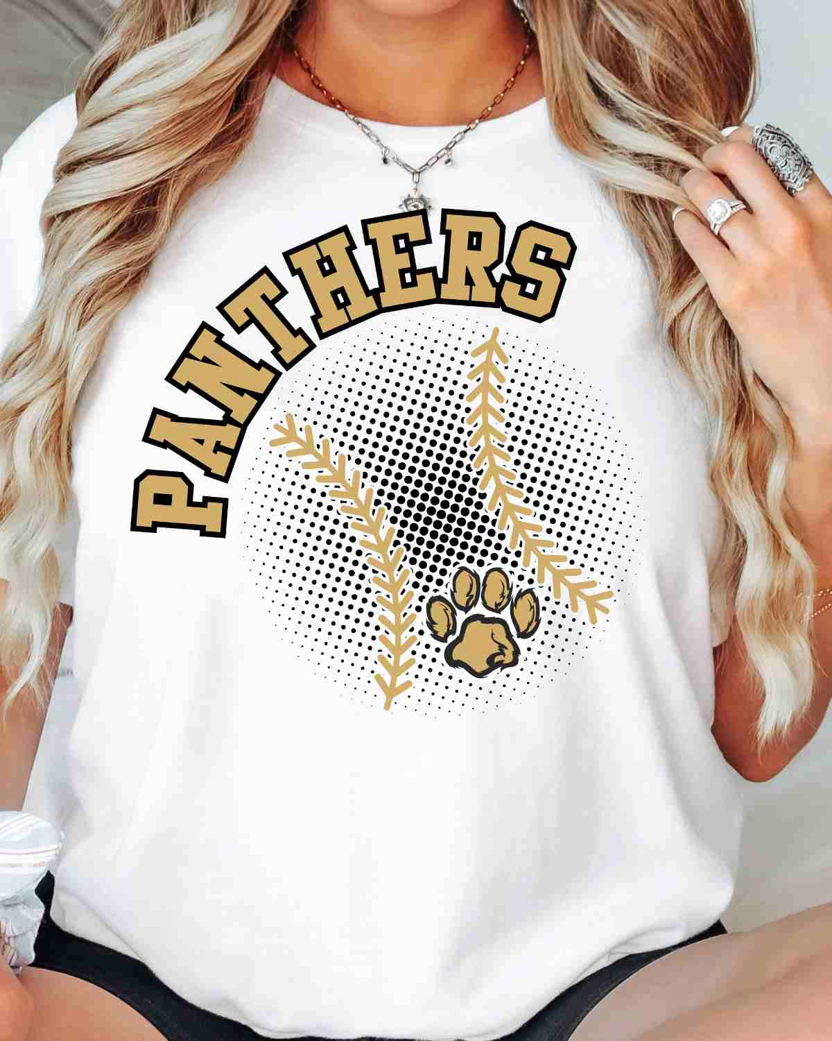 Panthers Baseball Halftone DTF Transfer