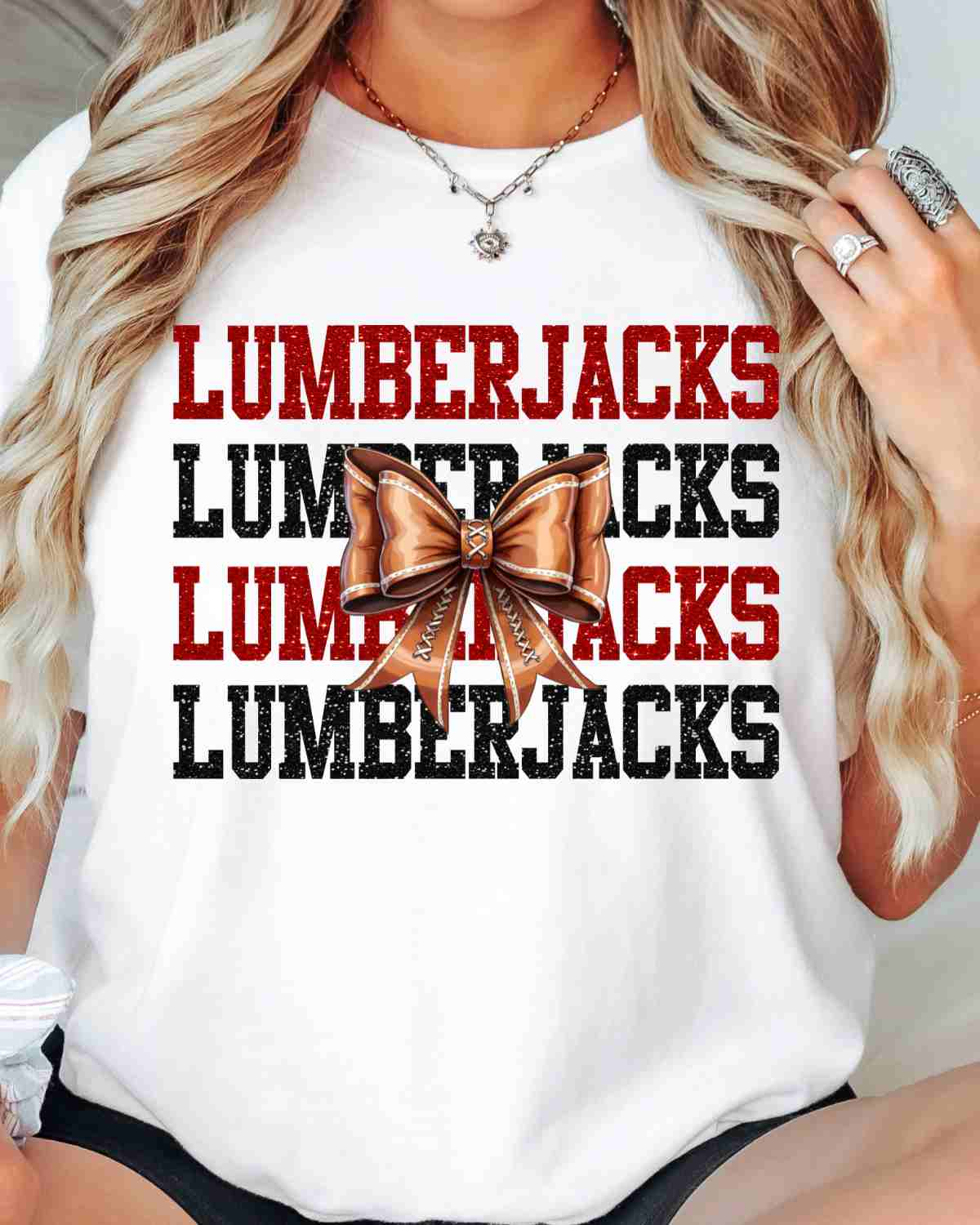 Lumberjacks Repeating Coquette Bow DTF Transfer