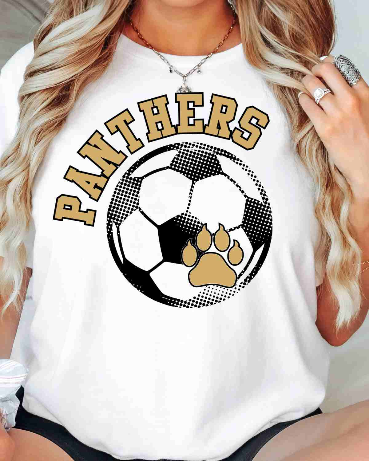 Panthers Soccer Halftone Ball DTF Transfer