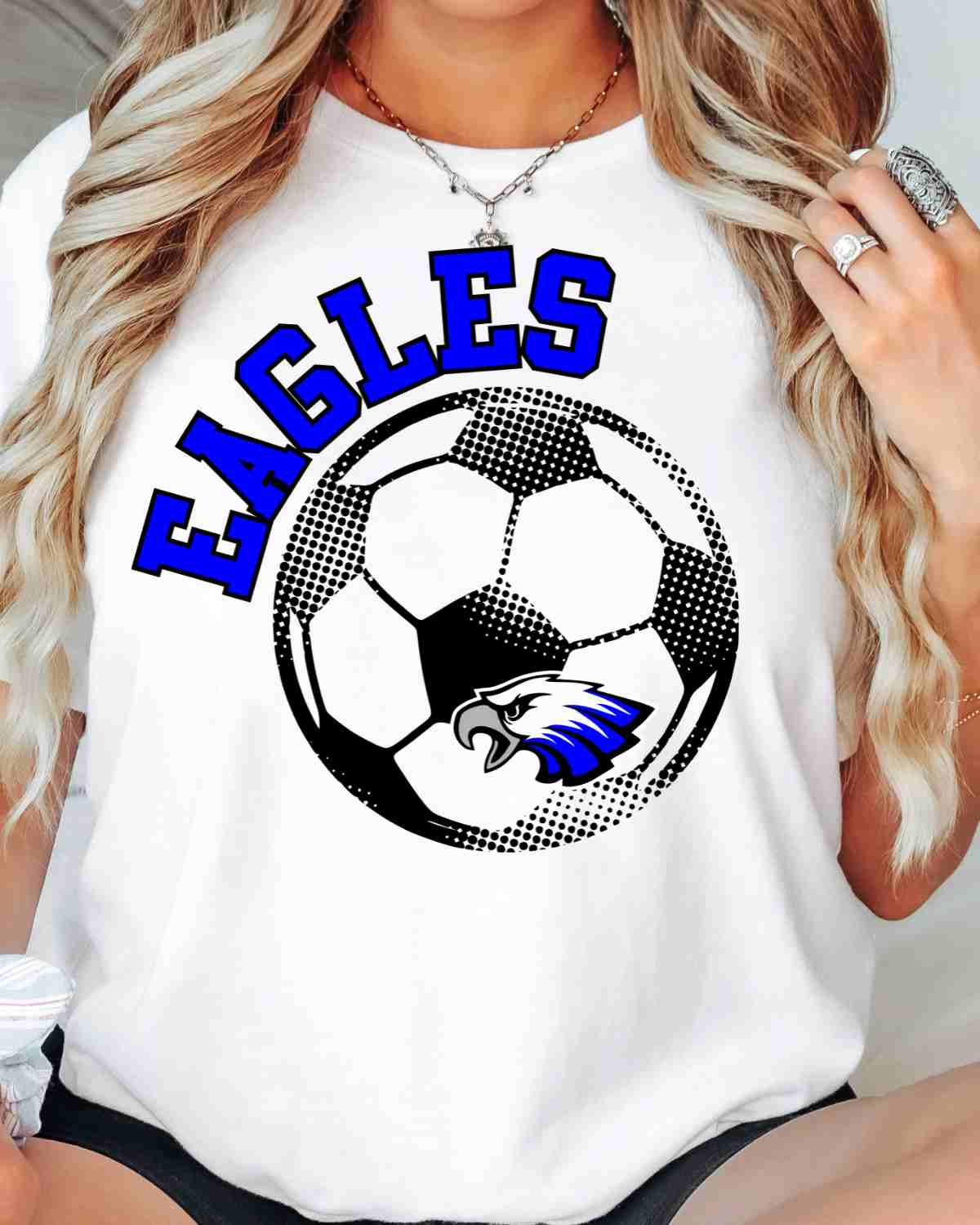 Eagles Soccer Halftone Ball DTF Transfer