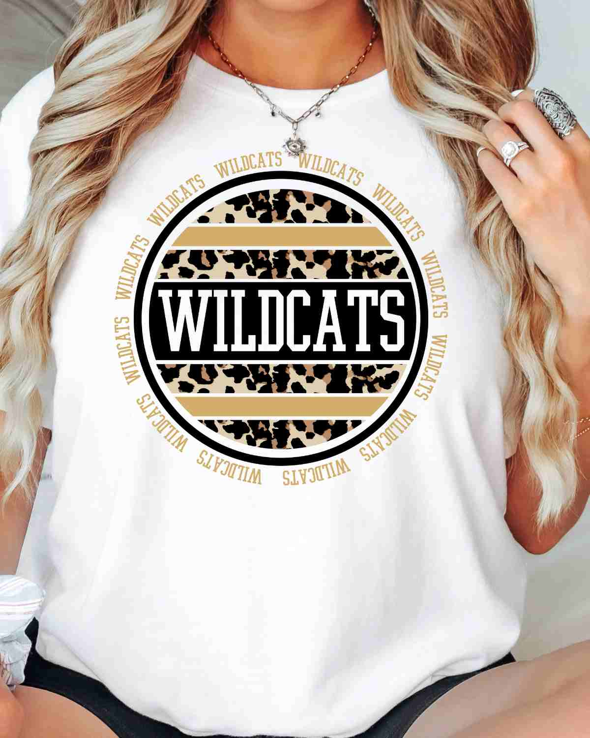 Wildcats Leopard Circle DTF Transfer