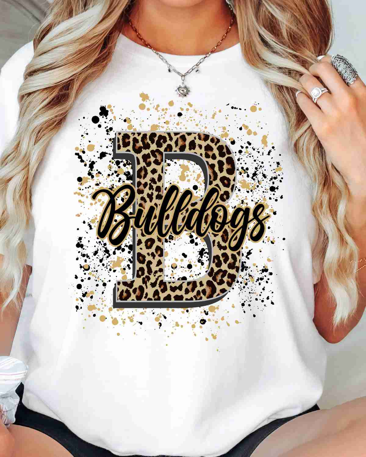 Bulldogs Letter Splatter DTF Transfer