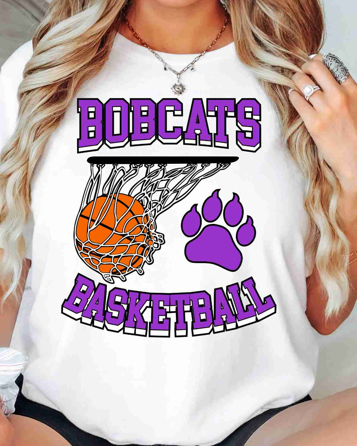 Bobcats Basketball Hoop DTF Transfer