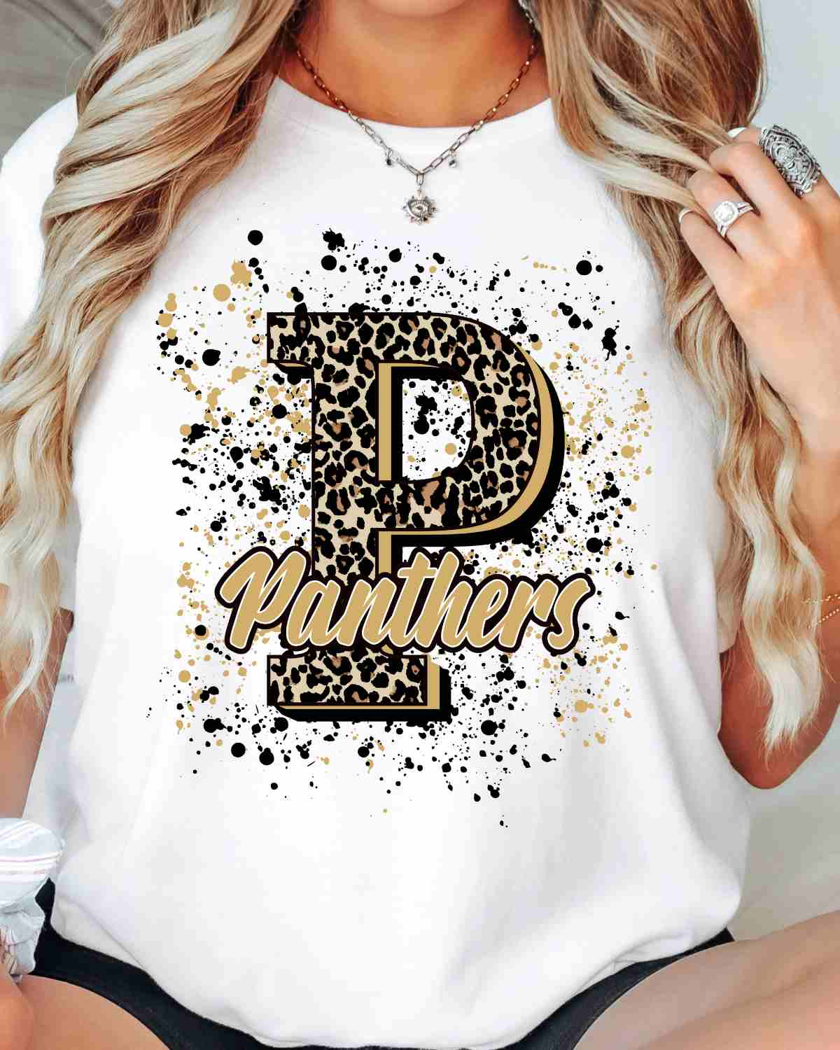 Splatter Panthers Letter DTF Transfer