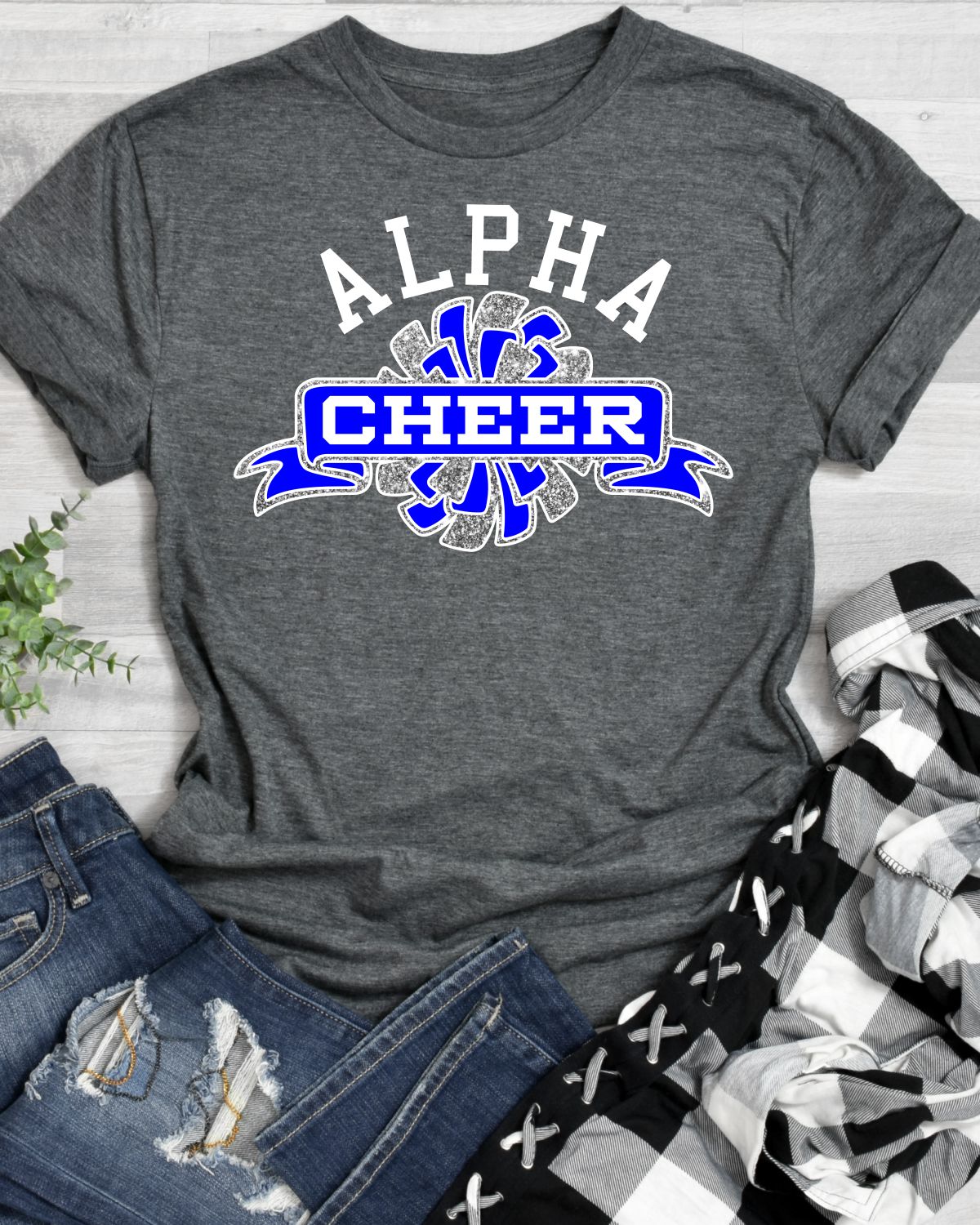 Alpha Cheer Banner DTF Transfer