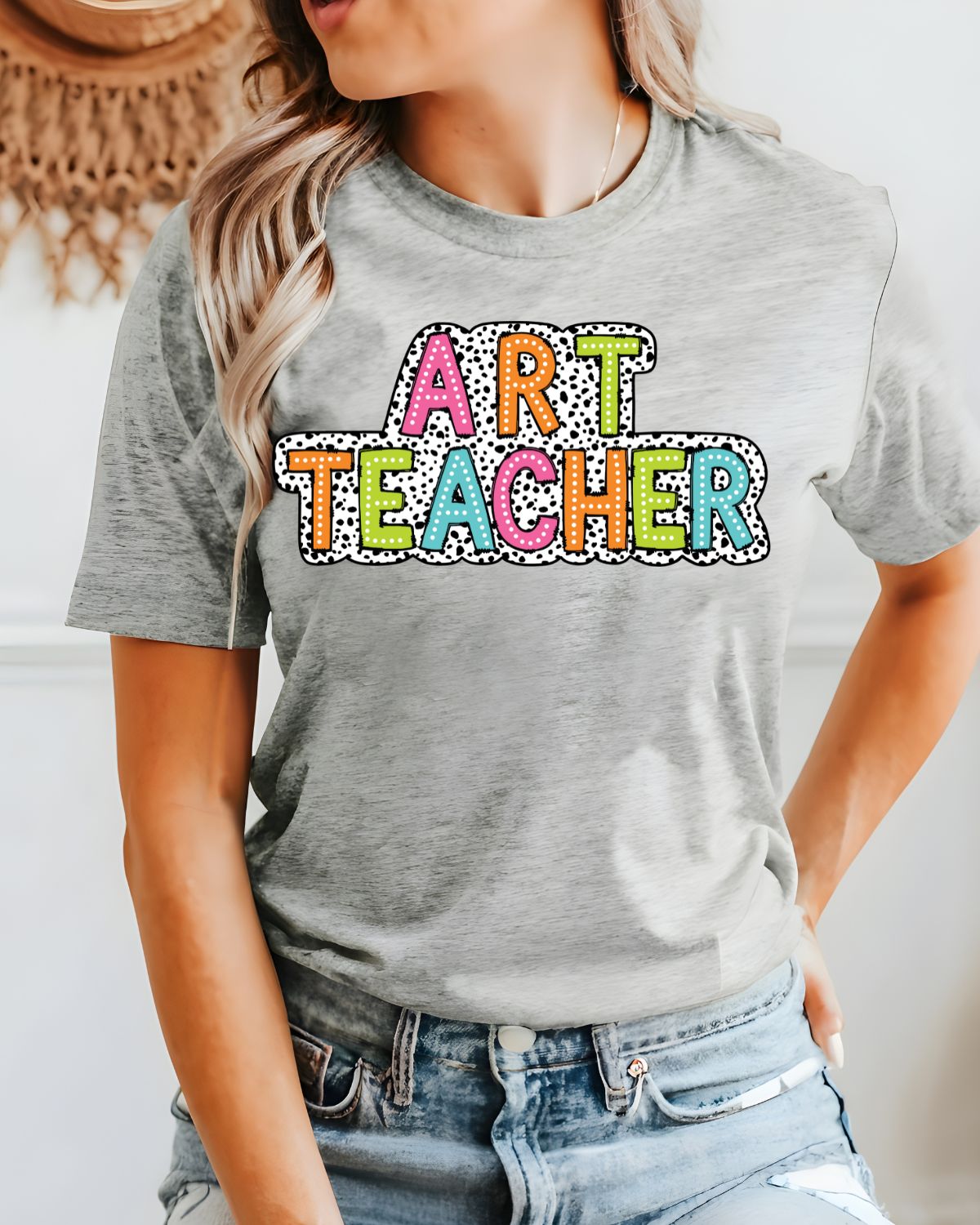 Art Teacher Colorful Dots DTF Transfer