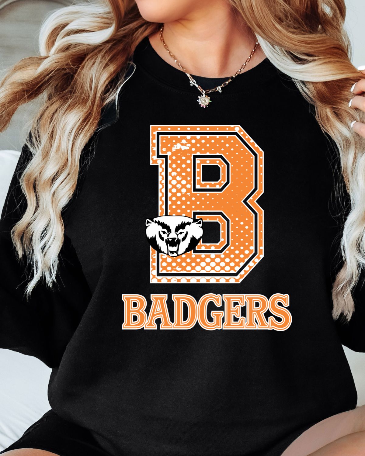 Badgers Halftone Letter DTF Transfer