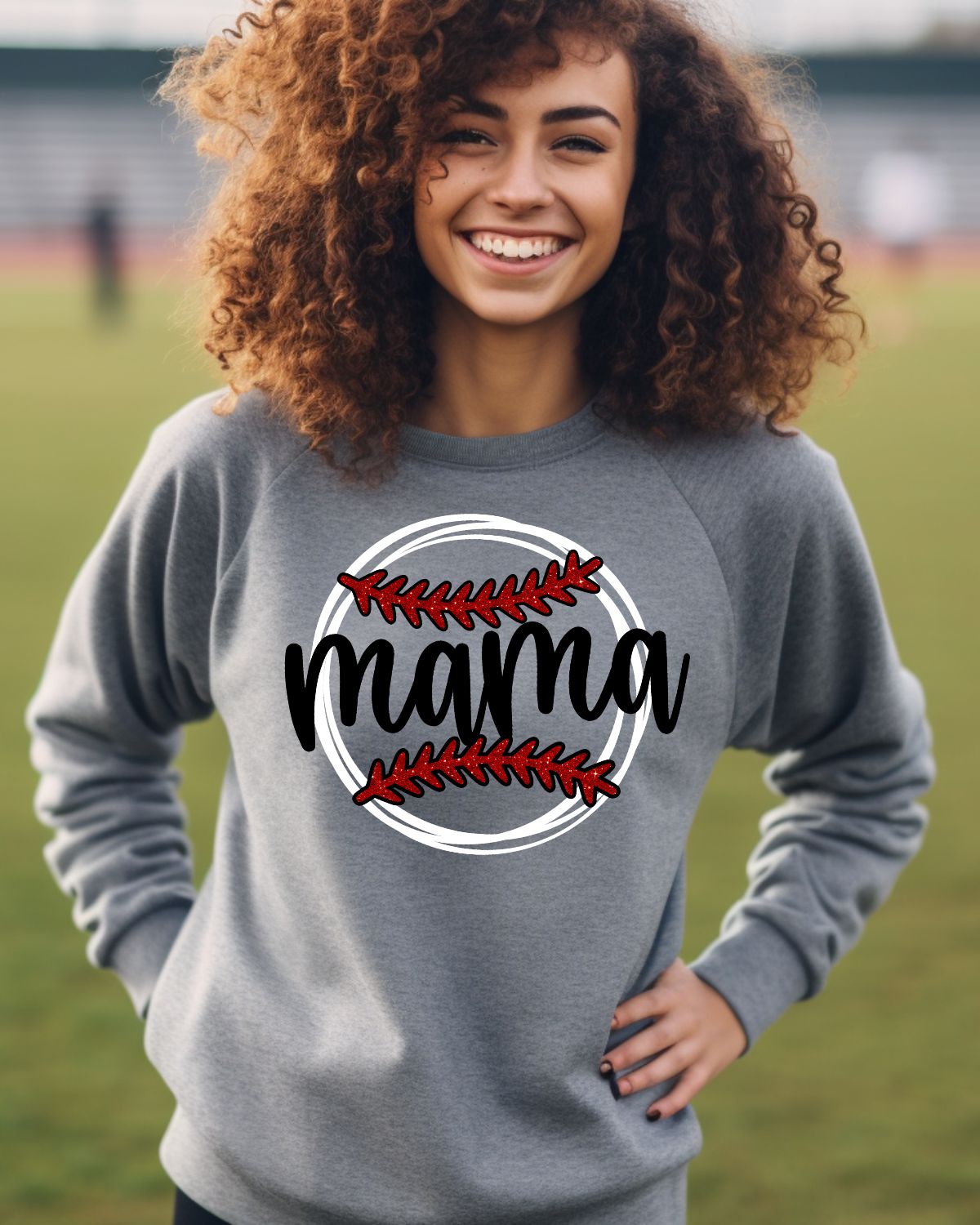 Baseball Mama Circle DTF Transfer