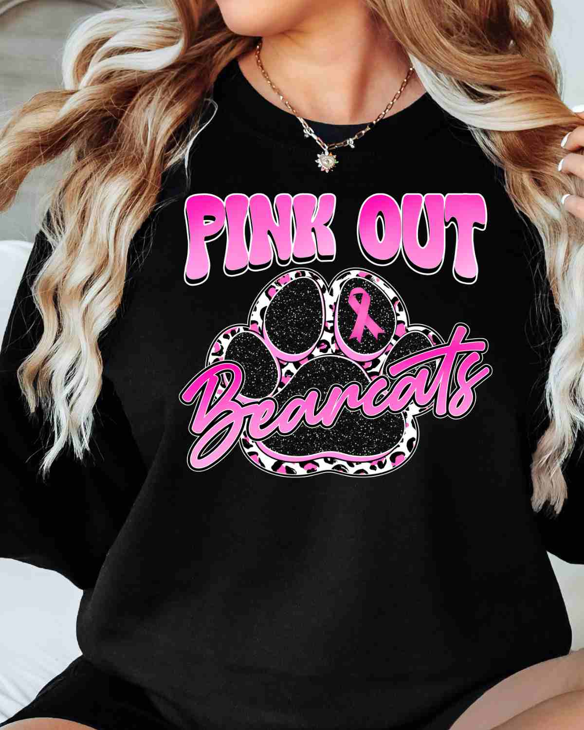 Pink Out Bearcats Paw DTF Transfer