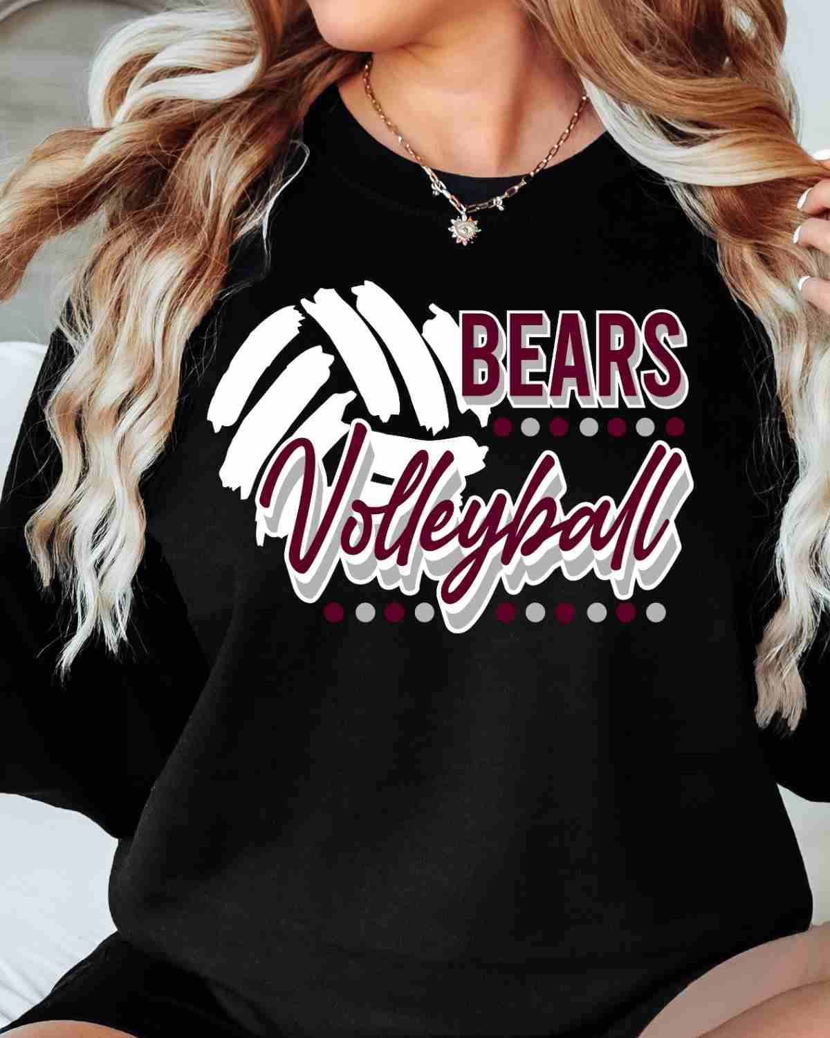 Bears Volleyball with Dots DTF Transfer