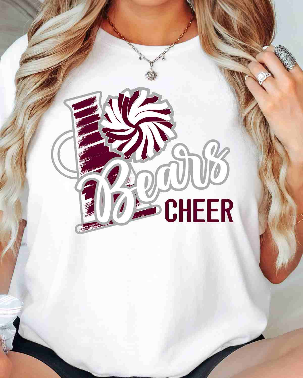 Bears Cheer Megaphone Pom DTF Transfer